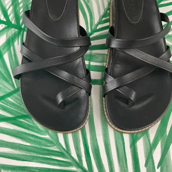 Boden Black Leather Multi Strap Flat Sandals Size 36 (US 5.5) - Picture 9 of 9